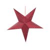 Conjunto De 2 Estrellas Led De Papel Rojo 60 Cm Purpurina Linterna Navidad Motti - Rojo