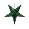 Conjunto De 2 Estrellas Led De Papel Verde Esmeralda 60 Cm Purpurina Motti - Verde