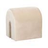 Puf De Terciopelo Beige 35 X 42 Cm Otomana Forma De U Moderno Sala De Estar Modoc - Beige