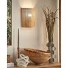 Lámpara De Pared De Ratán Natural 25 Cm Luz Sala De Estar Dormitorio Demitrie - Natural