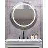 Espejo De Pared Led De Vidrio Plateado 79 Cm Colgante Maquillaje Courseulles - Plateado