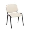 Clp Set De 4 Sillas De Reuniones Ken En Cuero Pu Simil Cuero Crema 53x53x83 Cm