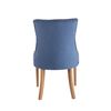 Clp Set De 2 Sillas De Comedor Aberdeen Tela Azul 58x55x92 Cm