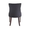 Clp Set De 2 Sillas De Comedor Aberdeen Tela Negro 58x55x92 Cm