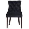 Clp Silla De Comedor Aberdeen En Terciopelo Negro 58x55x92 Cm