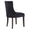 Clp Silla De Comedor Aberdeen En Terciopelo Negro 58x55x92 Cm