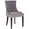 Clp Silla De Comedor Aberdeen En Terciopelo Gris 58x55x92 Cm