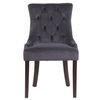 Clp Silla De Comedor Aberdeen En Terciopelo Gris Oscuro 58x55x92 Cm