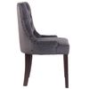 Clp Silla De Comedor Aberdeen En Terciopelo Gris Oscuro 58x55x92 Cm