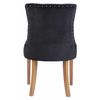 Clp Silla De Comedor Aberdeen En Terciopelo Negro 58x55x92 Cm