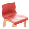 Clp Set De 2 Taburetes Hoover  ~  Asiento De Polipropileno Madera Rojo 46x41x101 Cm