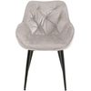 Clp Silla Tanna En Terciopelo Gris 62x58x83 Cm