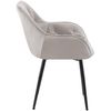 Clp Silla Tanna En Terciopelo Gris 62x58x83 Cm