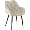 Clp Silla Tanna En Terciopelo Crema 62x58x83 Cm