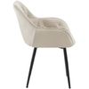 Clp Silla Tanna En Terciopelo Crema 62x58x83 Cm