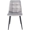 Clp Silla De Comedor Antibes Tapizada En Terciopelo Gris 55x45x84 Cm