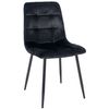 Clp Silla De Comedor Antibes Tapizada En Terciopelo Negro 55x45x84 Cm