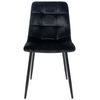 Clp Silla De Comedor Antibes Tapizada En Terciopelo Negro 55x45x84 Cm