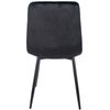 Clp Silla De Comedor Antibes Tapizada En Terciopelo Negro 55x45x84 Cm