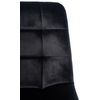 Clp Silla De Comedor Antibes Tapizada En Terciopelo Negro 55x45x84 Cm