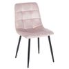 Clp Silla De Comedor Antibes Tapizada En Terciopelo Rosado 55x45x84 Cm