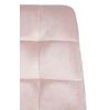 Clp Silla De Comedor Antibes Tapizada En Terciopelo Rosado 55x45x84 Cm