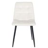 Clp Silla De Comedor Antibes Tapizada En Terciopelo Blanco Crema 55x45x84 Cm