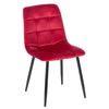 Clp Silla De Comedor Antibes Tapizada En Terciopelo Rojo 55x45x84 Cm