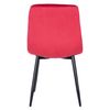 Clp Silla De Comedor Antibes Tapizada En Terciopelo Rojo 55x45x84 Cm