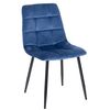 Clp Silla De Comedor Antibes Tapizada En Terciopelo Azul 55x45x84 Cm