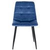 Clp Silla De Comedor Antibes Tapizada En Terciopelo Azul 55x45x84 Cm