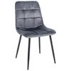 Clp Silla De Comedor Antibes Tapizada En Terciopelo Gris Oscuro 55x45x84 Cm