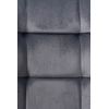 Clp Silla De Comedor Antibes Tapizada En Terciopelo Gris Oscuro 55x45x84 Cm