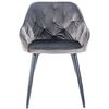 Clp Silla Para Salón Cassis En Terciopelo Gris Oscuro 58x56x81 Cm