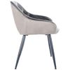 Clp Silla Para Salón Cassis En Terciopelo Gris Oscuro 58x56x81 Cm