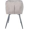 Clp Silla Para Salón Cassis En Terciopelo Gris Oscuro 58x56x81 Cm