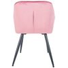 Clp Silla Para Salón Cassis En Terciopelo Rosa 58x56x81 Cm