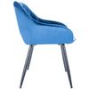 Clp Silla Para Salón Cassis En Terciopelo Azul 58x56x81 Cm