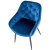 Clp Silla Para Salón Cassis En Terciopelo Azul 58x56x81 Cm