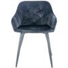 Clp Silla Para Salón Cassis En Terciopelo Negro 58x56x81 Cm