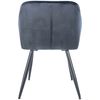 Clp Silla Para Salón Cassis En Terciopelo Negro 58x56x81 Cm