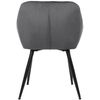 Clp Silla De Salón Emia En Terciopelo Gris 61x56.5x84 Cm