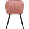 Clp Silla De Salón Emia En Terciopelo Rosa 61x56.5x84 Cm