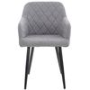 Clp Silla De Comedor Shila Tela Gris 44x47x84 Cm