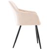 Clp Silla De Comedor Shila Terciopelo Beige 44x47x84 Cm