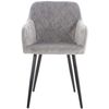 Clp Silla De Comedor Shila Terciopelo Gris 44x47x84 Cm