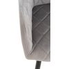 Clp Silla De Comedor Shila Terciopelo Gris 44x47x84 Cm