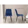 Clp Silla De Comedor Tilde Terciopelo Azul 54x45x83 Cm