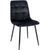 Clp Silla De Comedor Tilde Terciopelo Negro 52x45x88 Cm