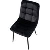 Clp Silla De Comedor Tilde Terciopelo Negro 54x45x83 Cm